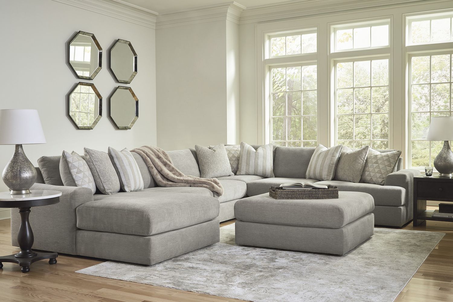 Avaliyah 6-Piece LAF Sectional In Ash 58103S13
