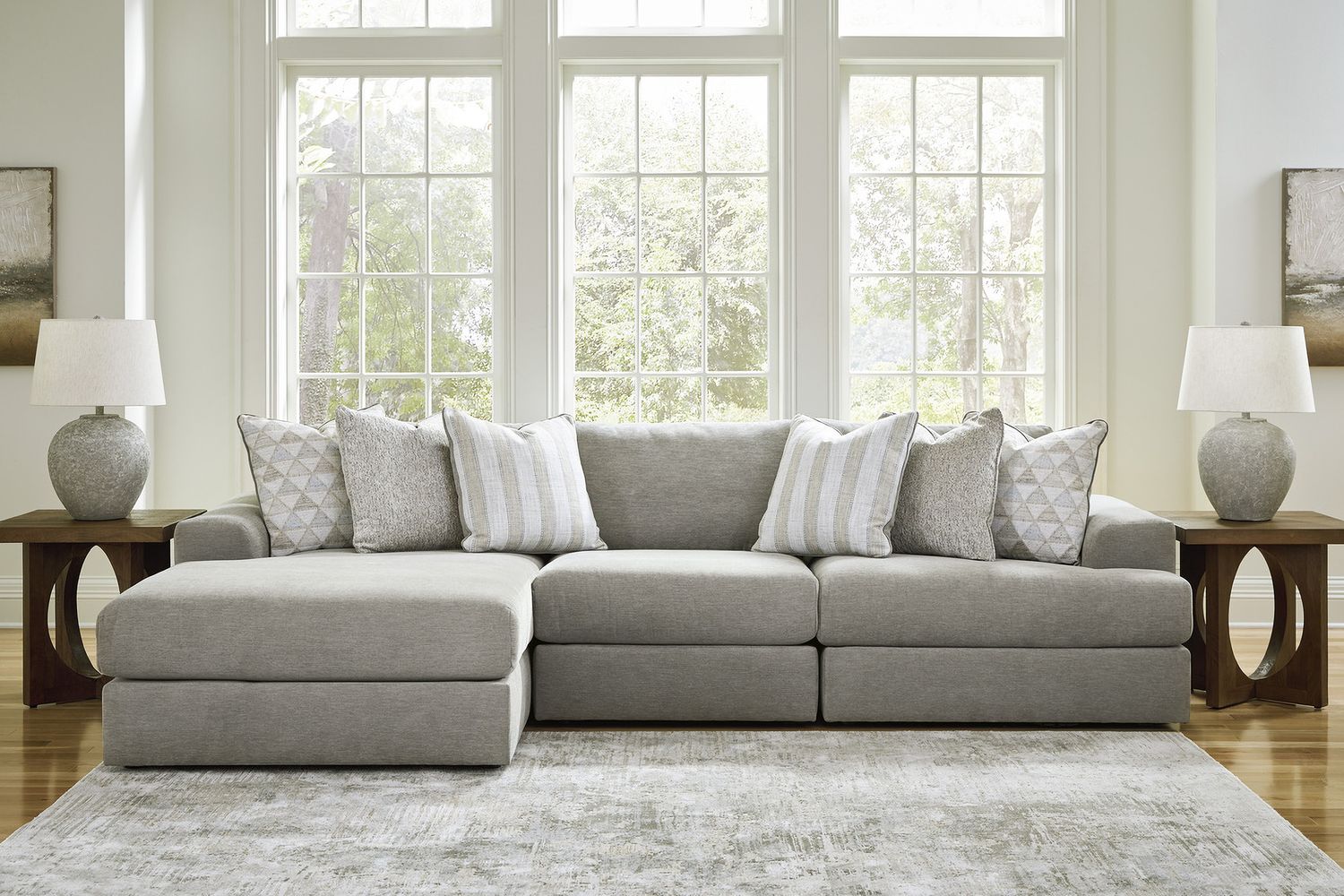 Avaliyah 3-Piece LAF Sectional With Chaise In Ash 58103S3