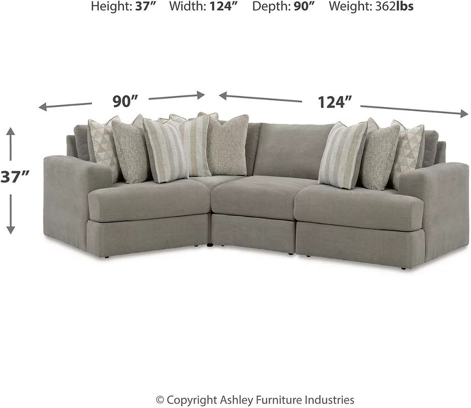Avaliyah 4-Piece Sectional In Ash 58103S5