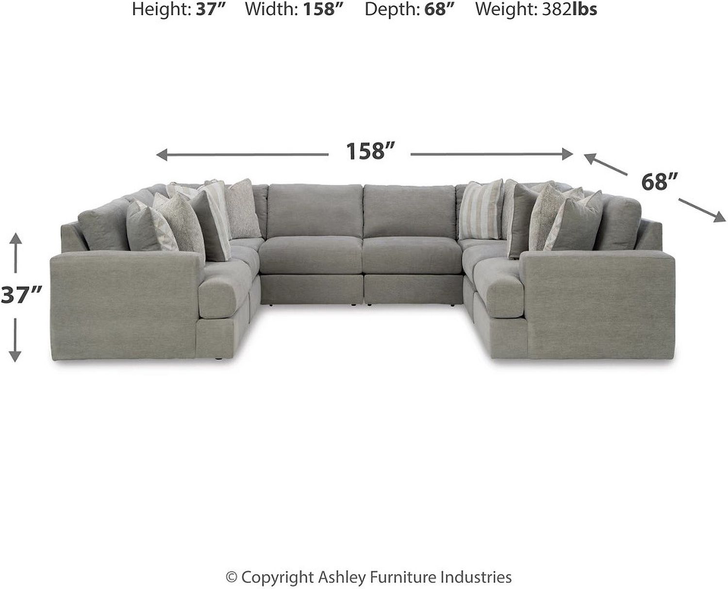 Avaliyah 7-Piece Sectional In Ash 58103S8