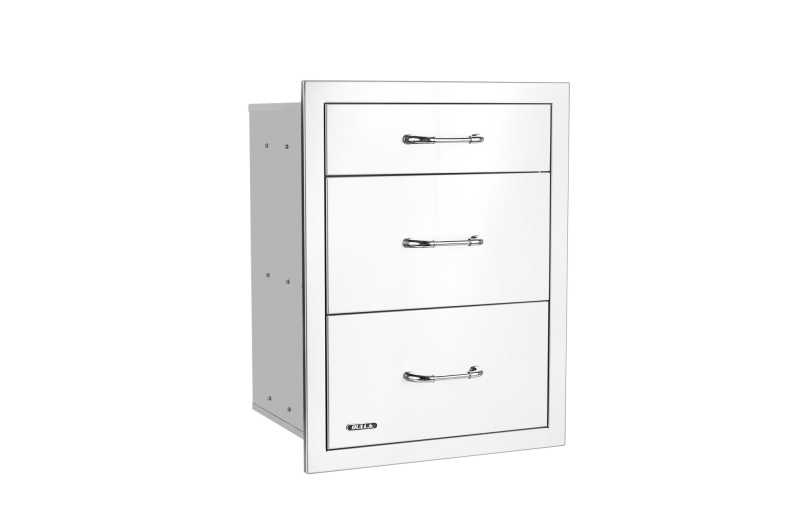 Stainless Steel Triple Drawer System with Reveal 58120