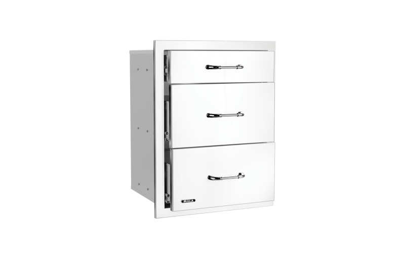 Stainless Steel Triple Drawer System with Reveal 58120