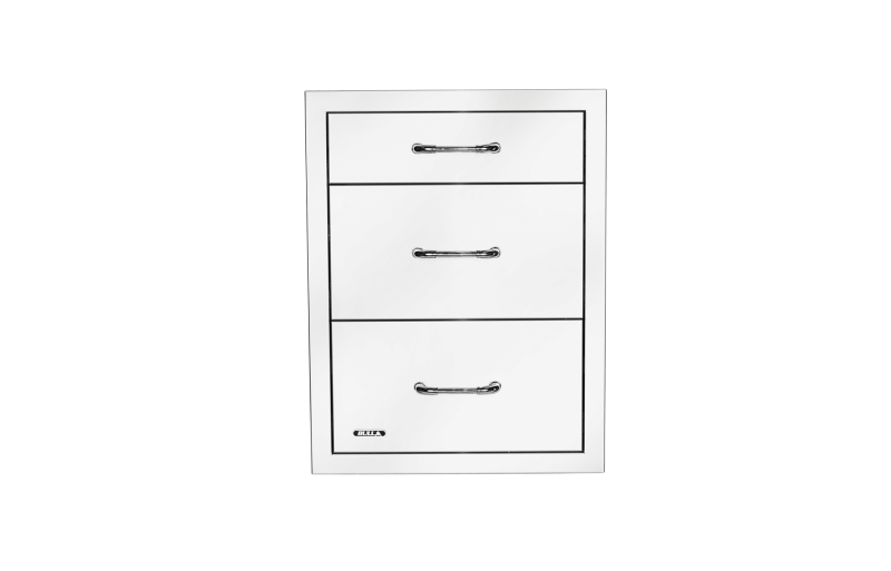 Stainless Steel Triple Drawer System with Reveal 58120