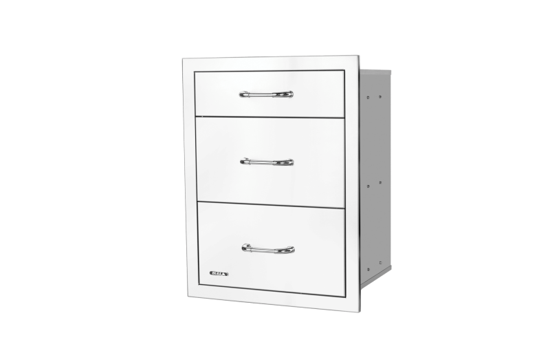 Stainless Steel Triple Drawer System with Reveal 58120