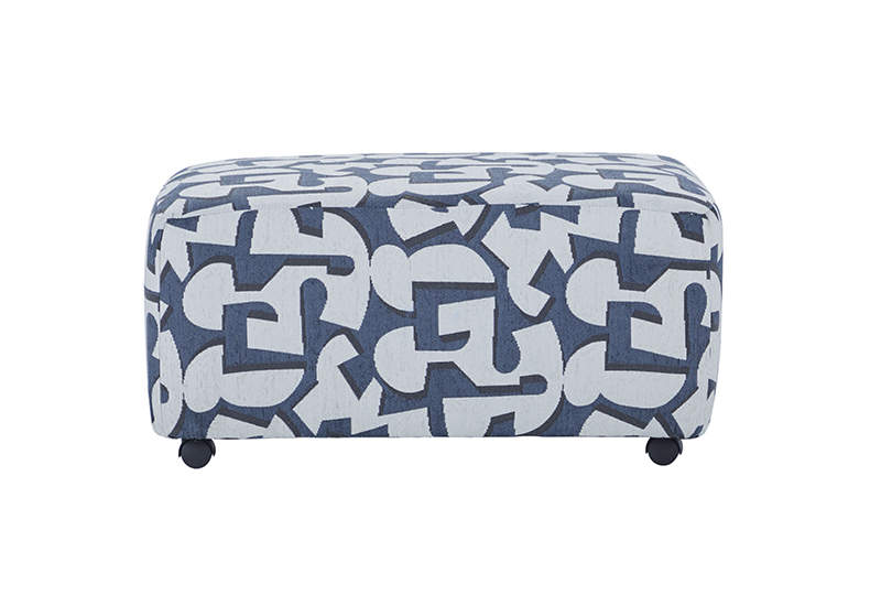 5825 Ottoman Leary Indigo 5825OT21