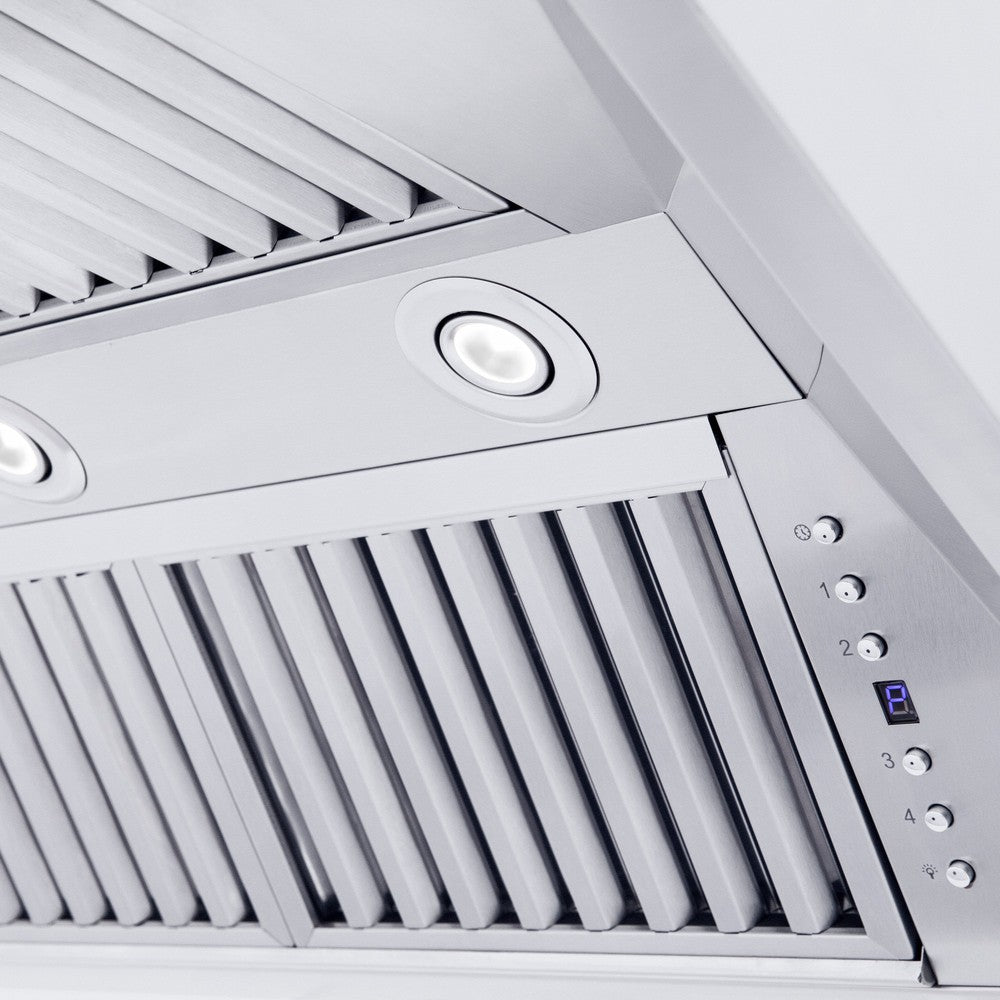 30 In. Professional Convertible Vent Wall Mount Range Hood In Stainless Steel With Crown Molding 587CRN30