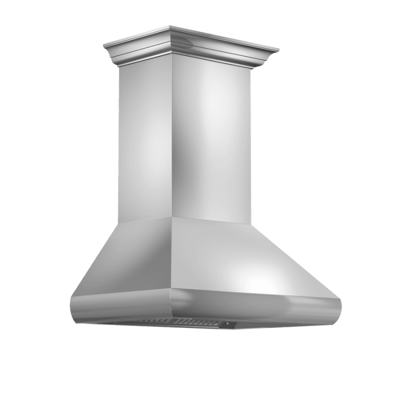 Professional Convertible Vent Wall Mount Range Hood with Crown Molding (587CRN) - 36 Inch 587CRN36