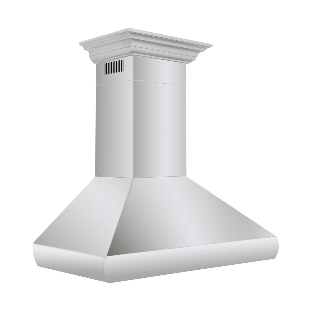 36 In. Professional Convertible Vent Wall Mount Range Hood In Stainless Steel With Crown Molding 587CRN36