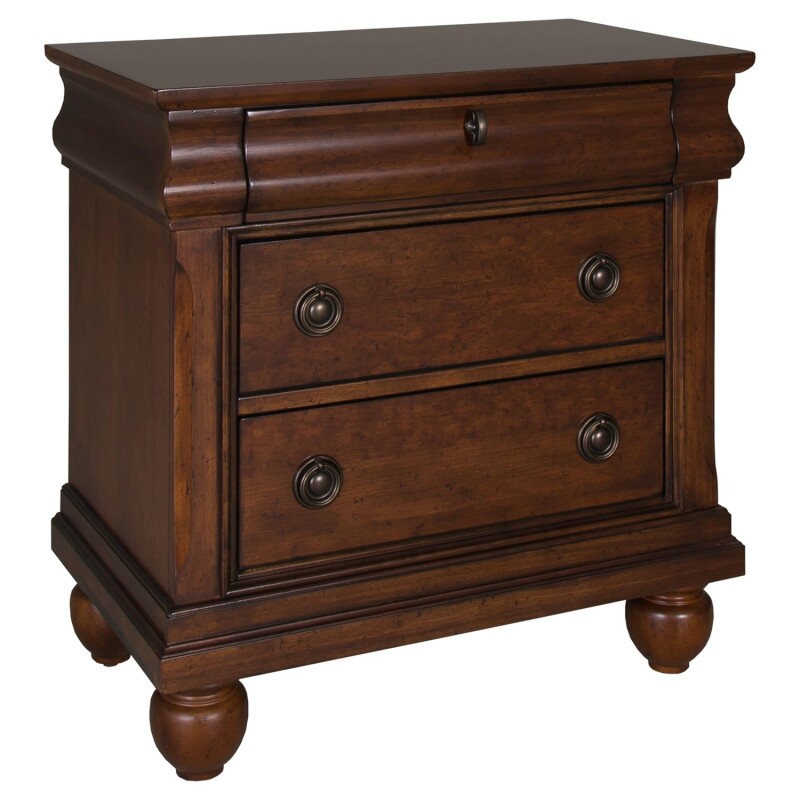 Rustic Traditions King Sleigh Bed, Dresser & Mirror, Chest, Night Stand 589BRKSLDMCN