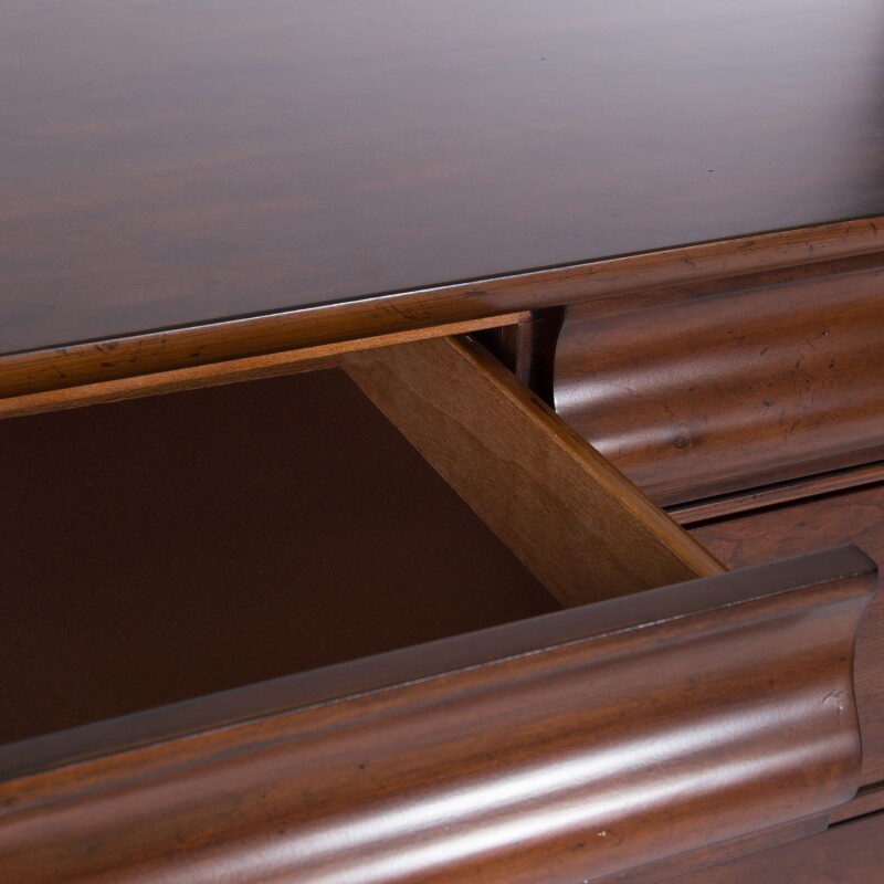 Rustic Traditions Queen Sleigh Bed, Dresser & Mirror, Chest, Night Stand 589BRQSLDMCN
