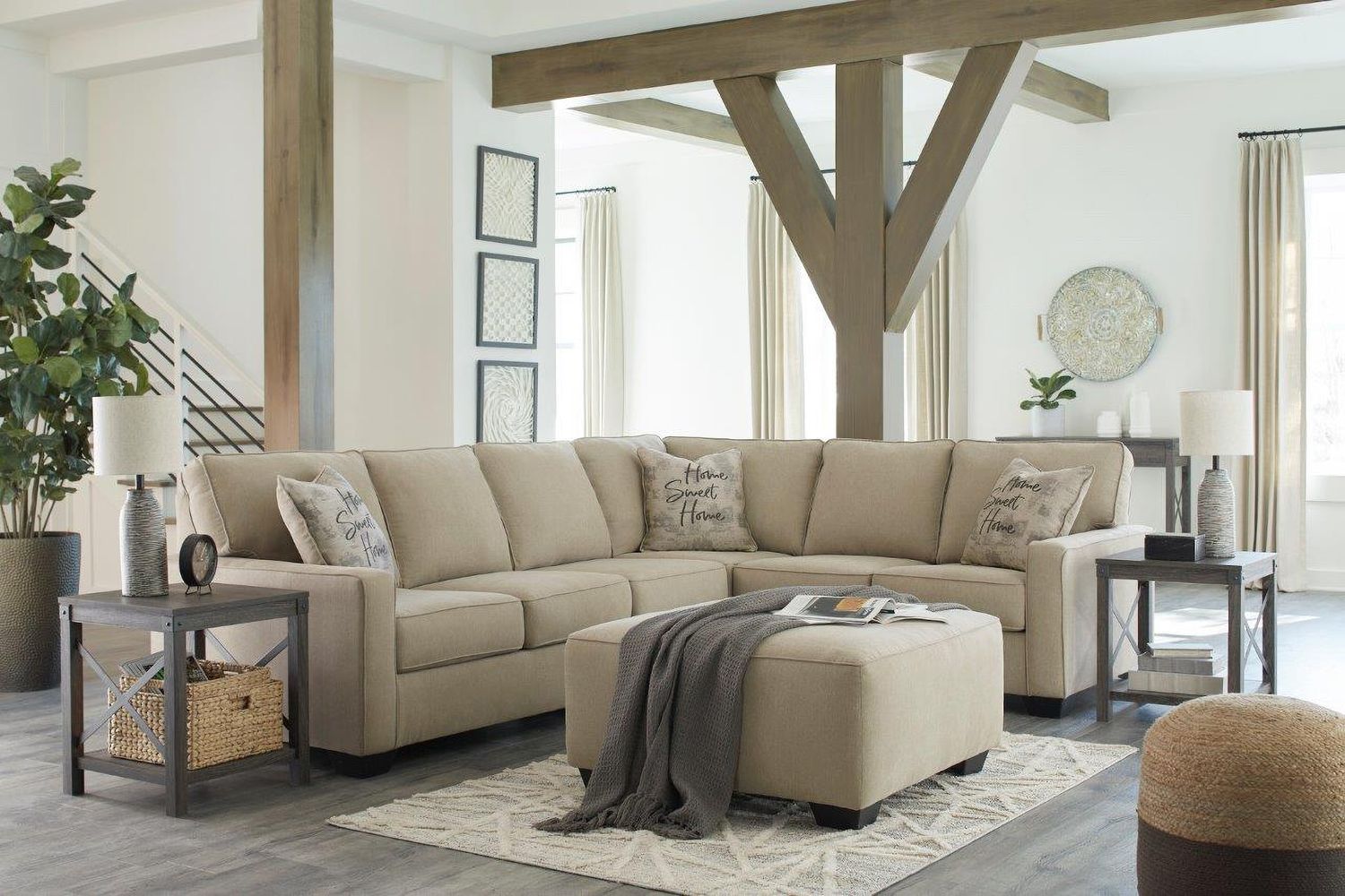 Lucina Oversized Accent Ottoman In Quartz 5900608