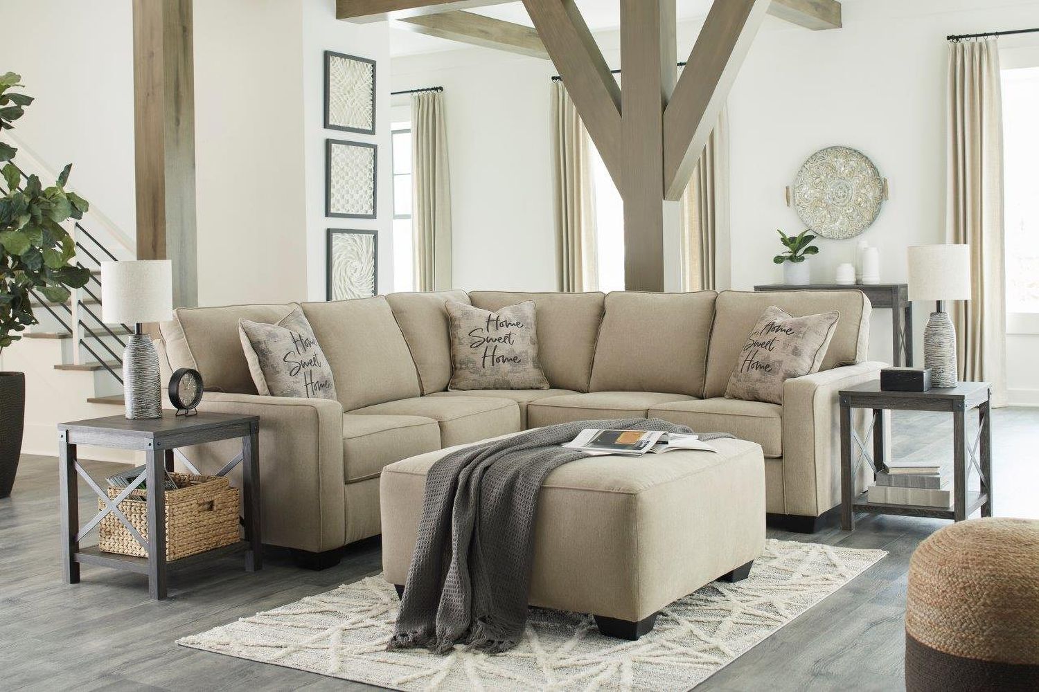 Lucina Oversized Accent Ottoman In Quartz 5900608