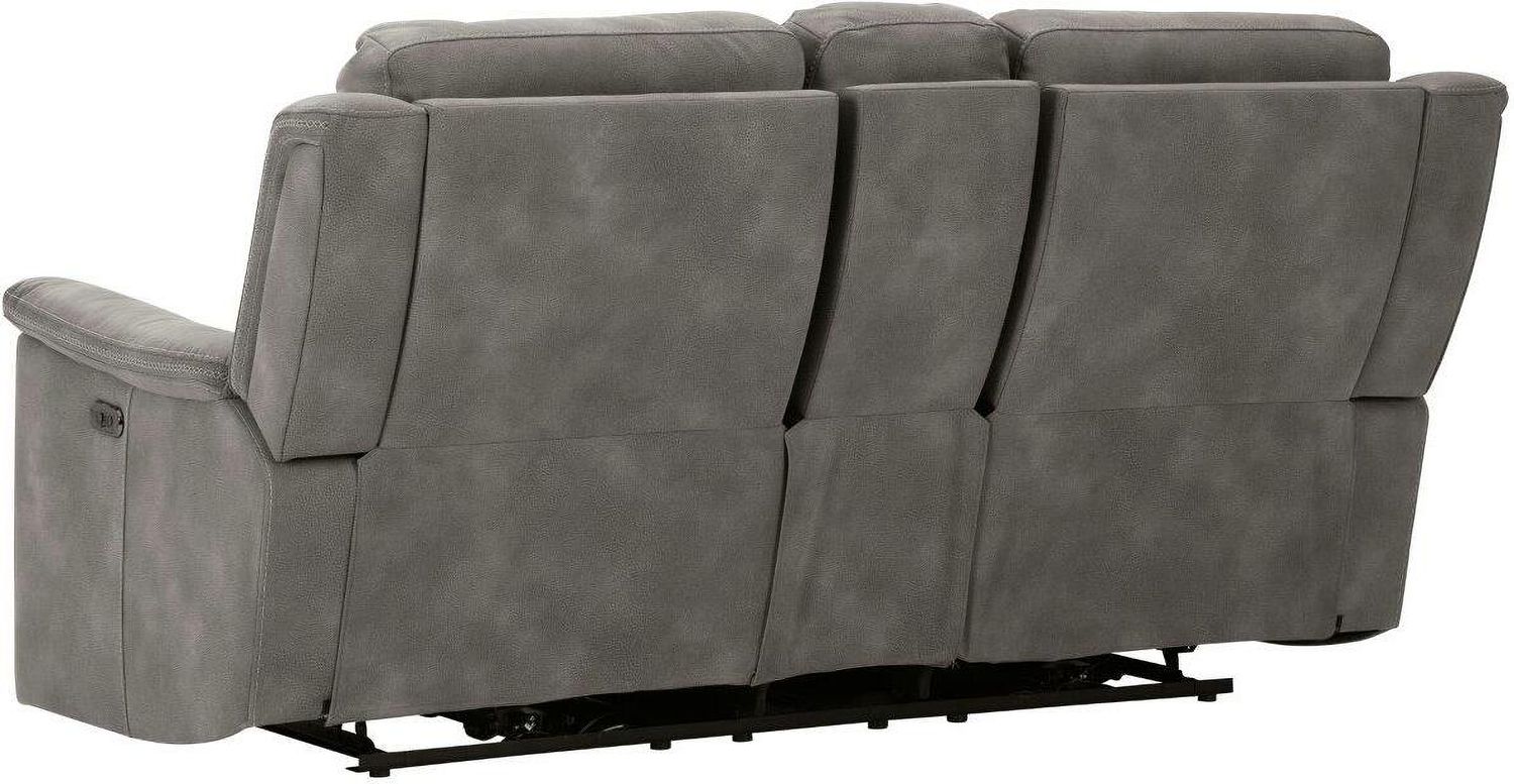 Next-Gen Durapella Power Reclining Console Loveseat With Adjustable Headrest In Slate 5930118