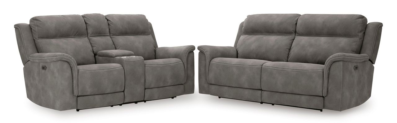Next-Gen Durapella 2 Seat Power Reclining Sofa Adjustable Headrest In Slate 5930147