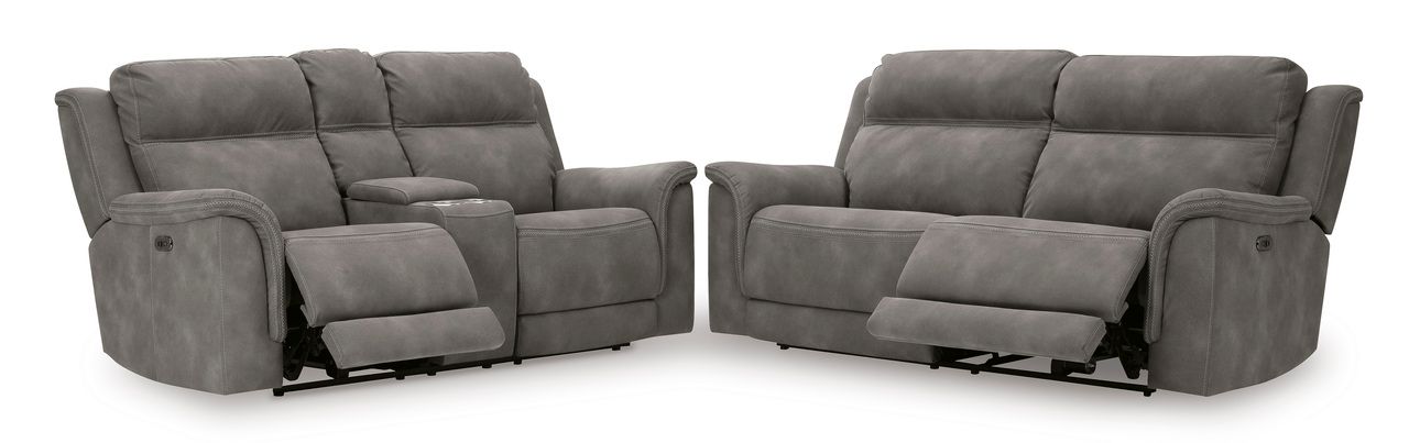 Next-Gen Durapella 2 Seat Power Reclining Sofa Adjustable Headrest In Slate 5930147