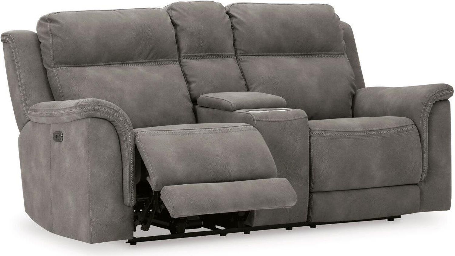 Next-Gen Durapella 3-Piece Power Reclining Console Loveseat Sectional In Slate 59301S2