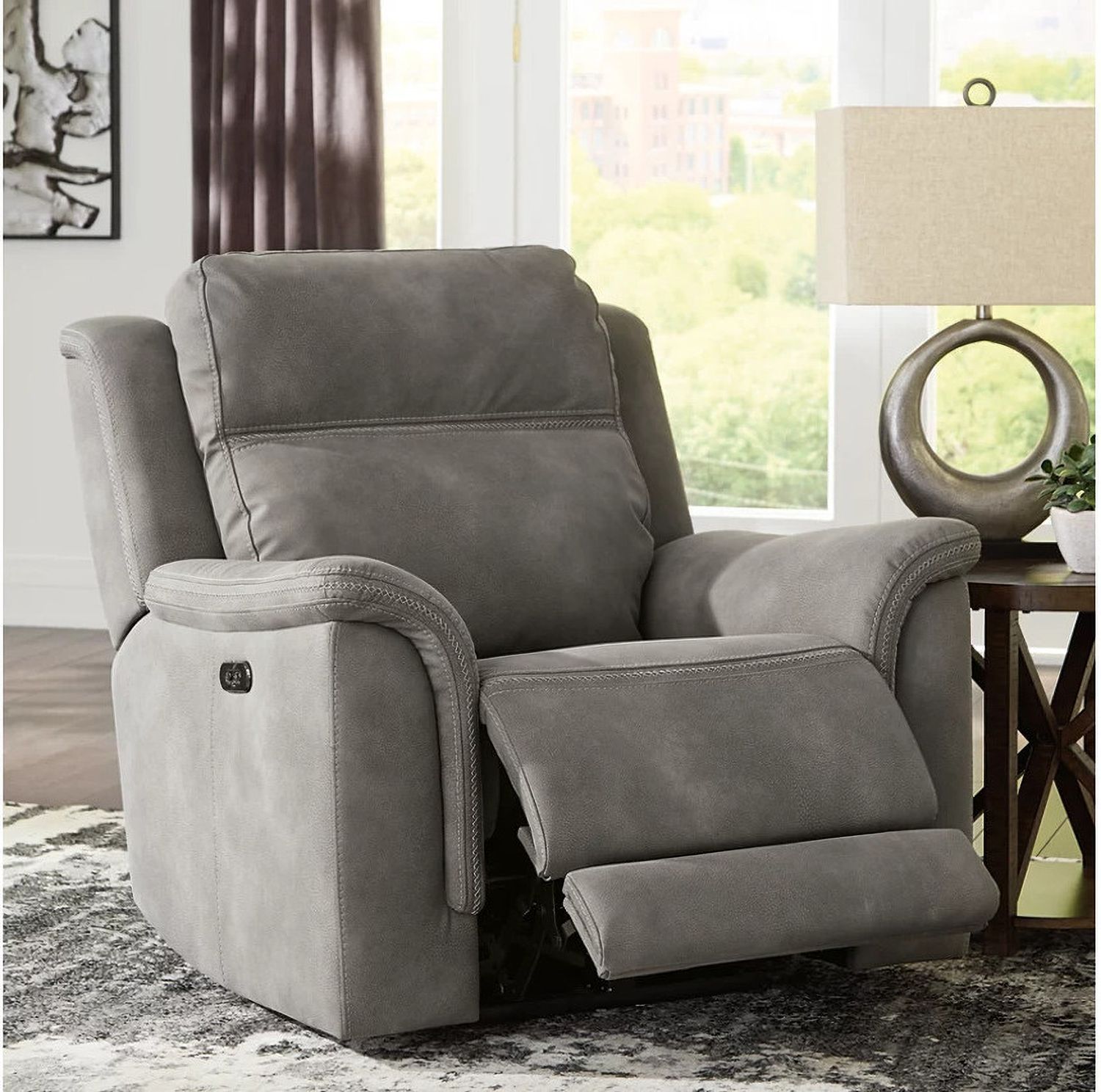 Next-Gen Durapella 3-Piece Power Reclining Console Loveseat Sectional In Slate 59301S2