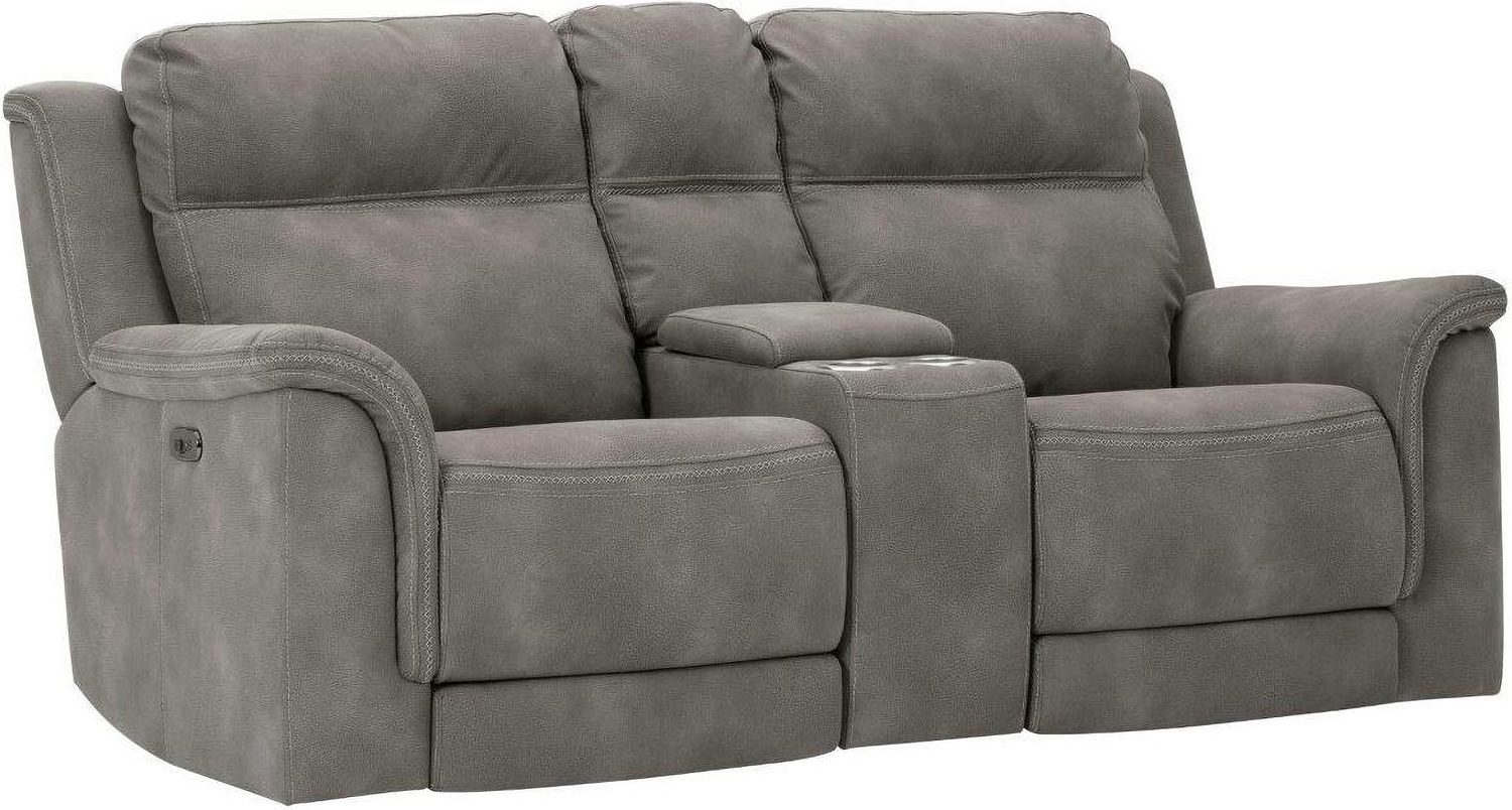 Next-Gen Durapella 3-Piece Power Reclining Console Loveseat Sectional In Slate 59301S2