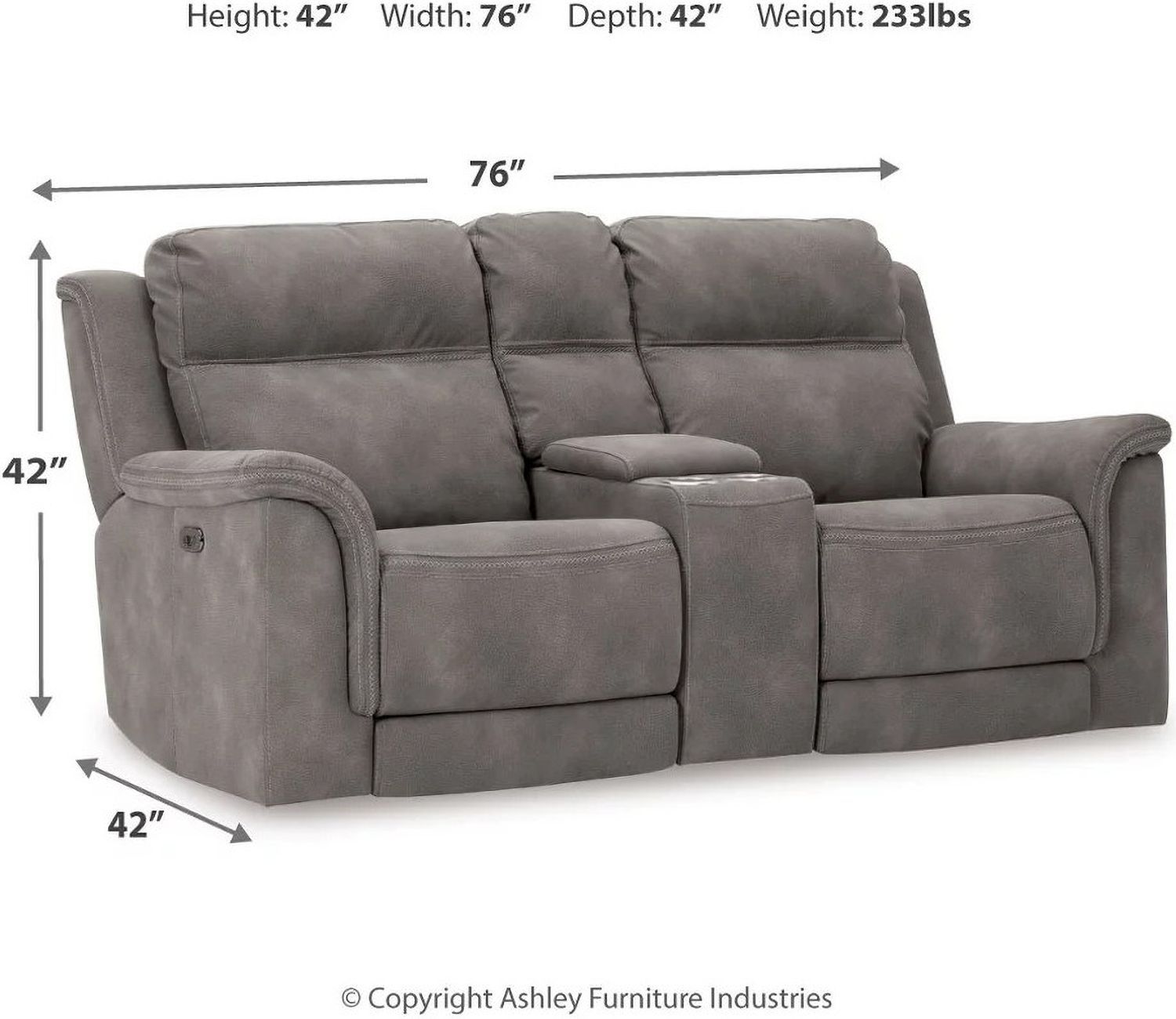 Next-Gen Durapella 3-Piece Power Reclining Sectional In Slate 59301S3