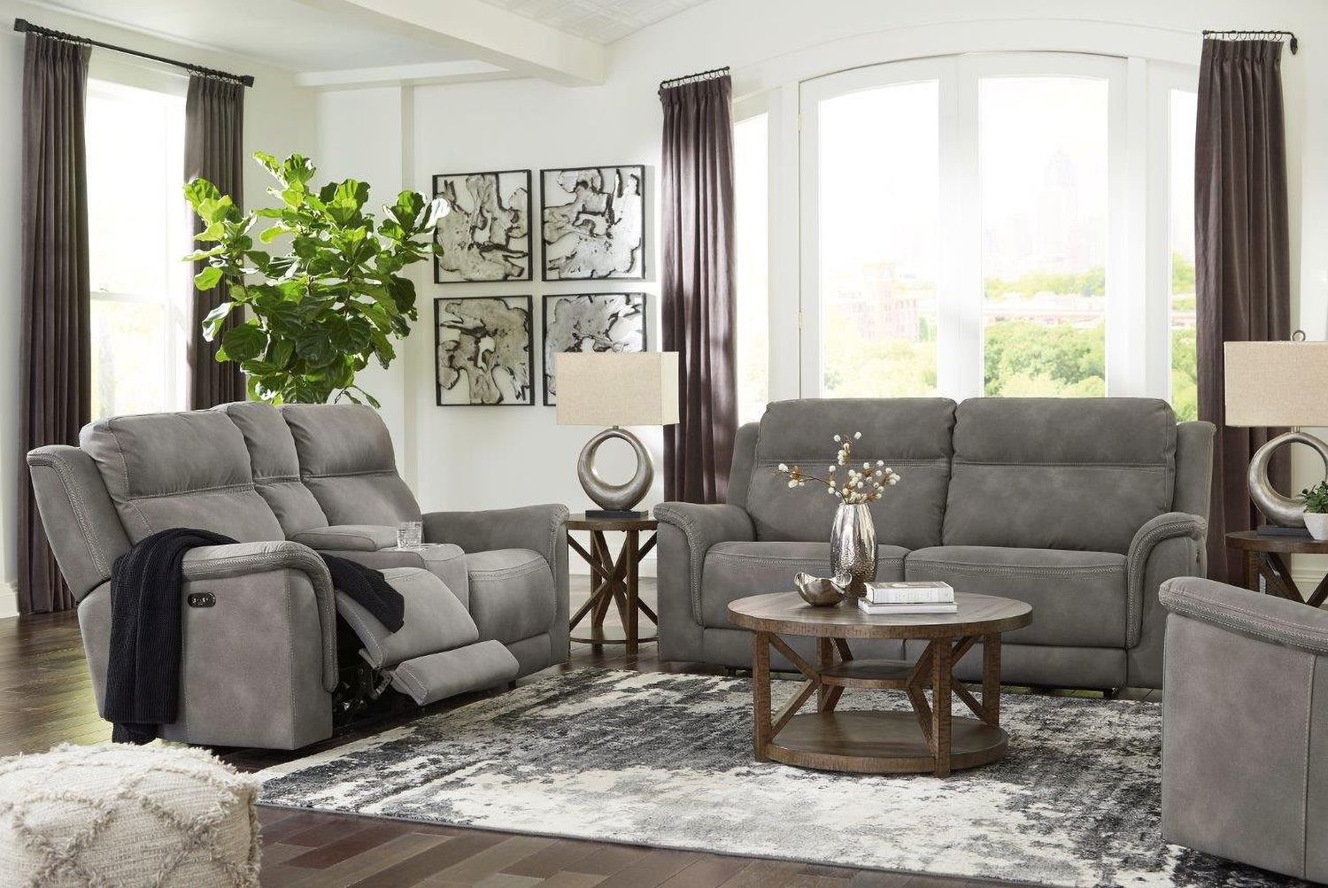 Next-Gen Durapella 3-Piece Power Reclining Sectional In Slate 59301S3