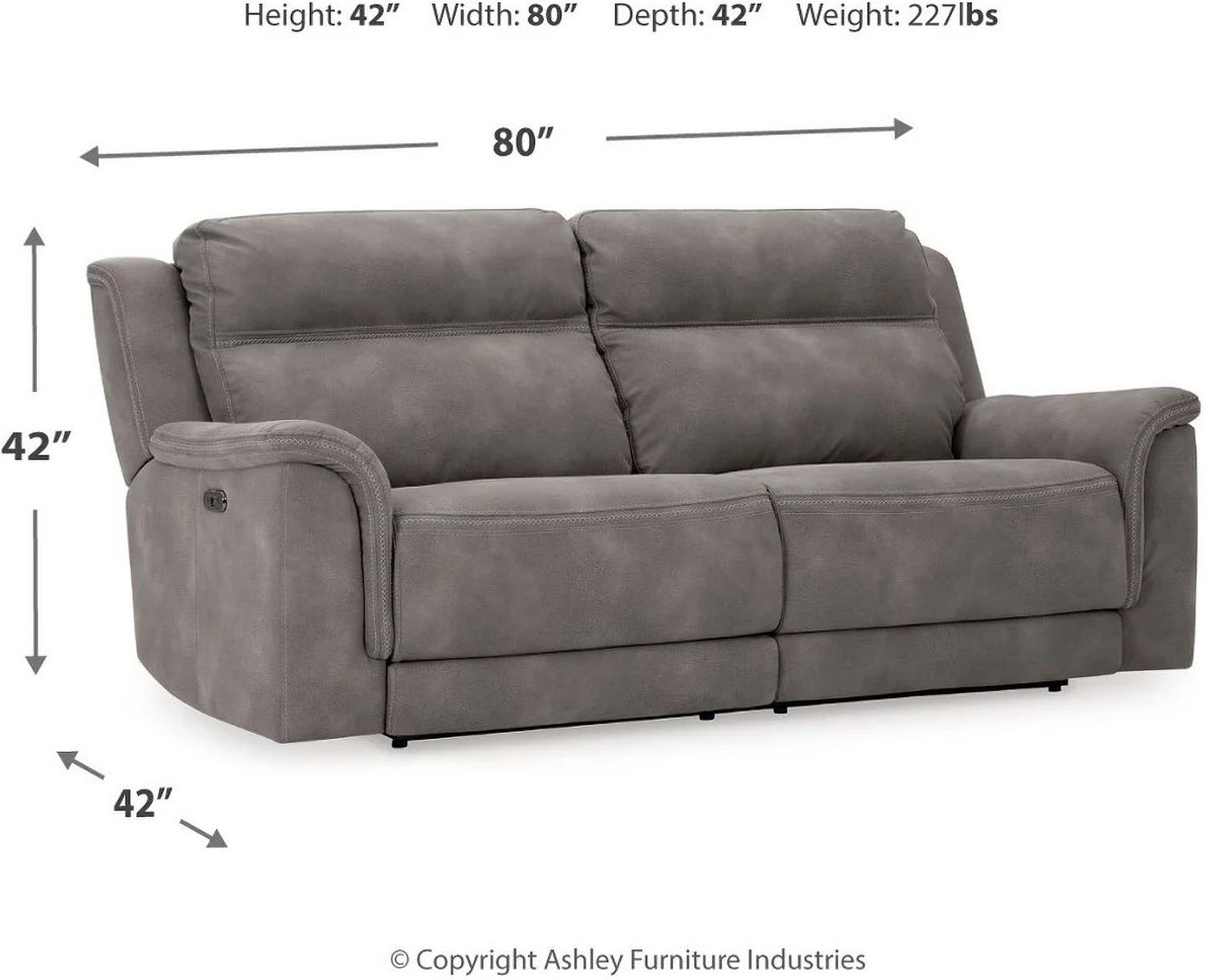 Next-Gen Durapella 3-Piece Power Reclining Sectional In Slate 59301S3