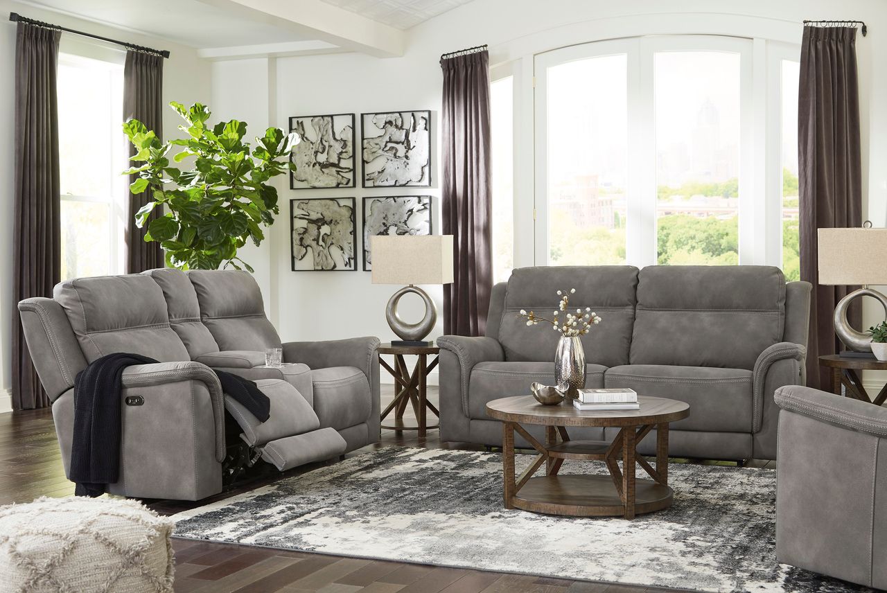 Next-Gen Durapella Power Reclining Living Room Set In Slate 59301U1