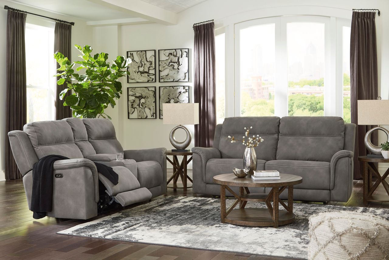 Next-Gen Durapella Power Reclining Living Room Set In Slate 59301U1