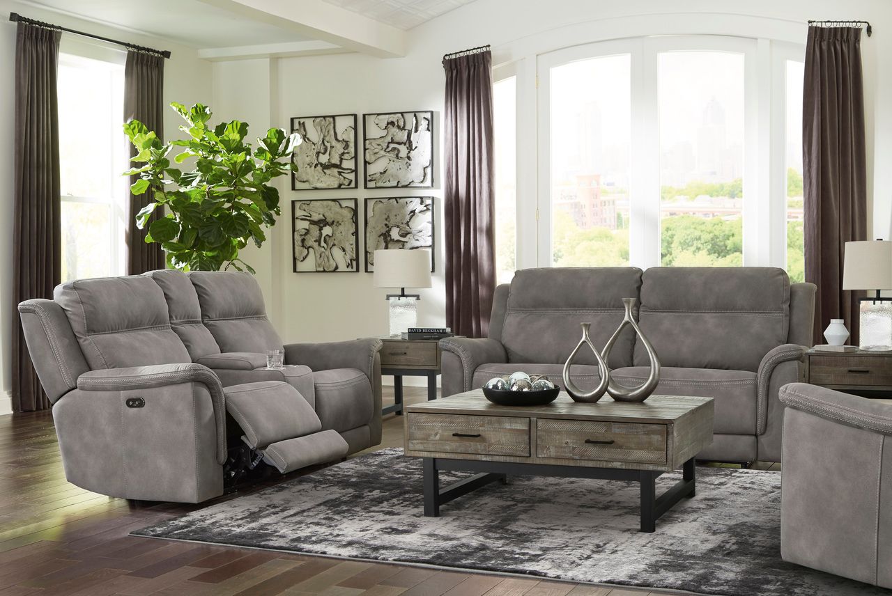Next-Gen Durapella Power Reclining Living Room Set In Slate 59301U1