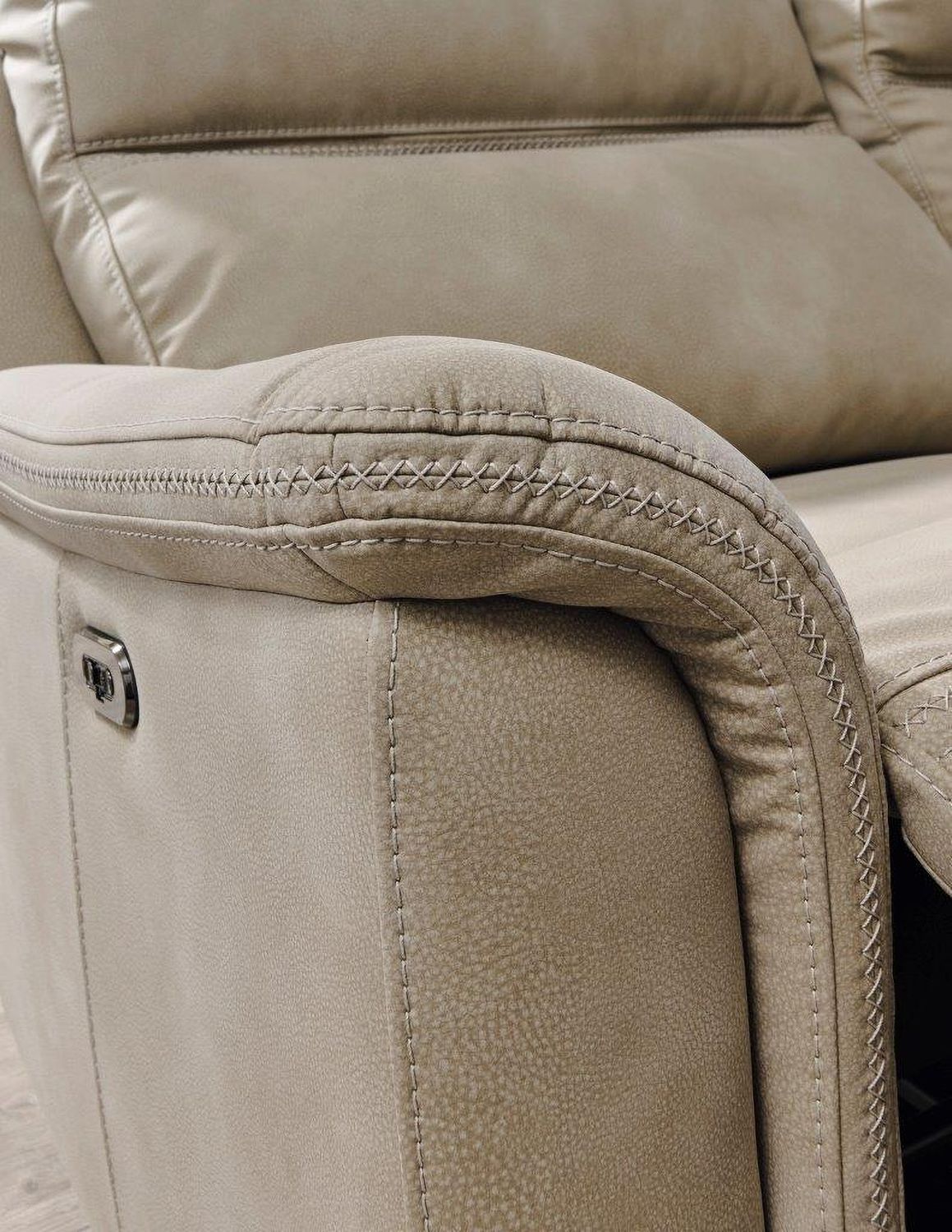 Next-Gen Durapella Power Recliner With Adjustable Headrest In Sand 5930213