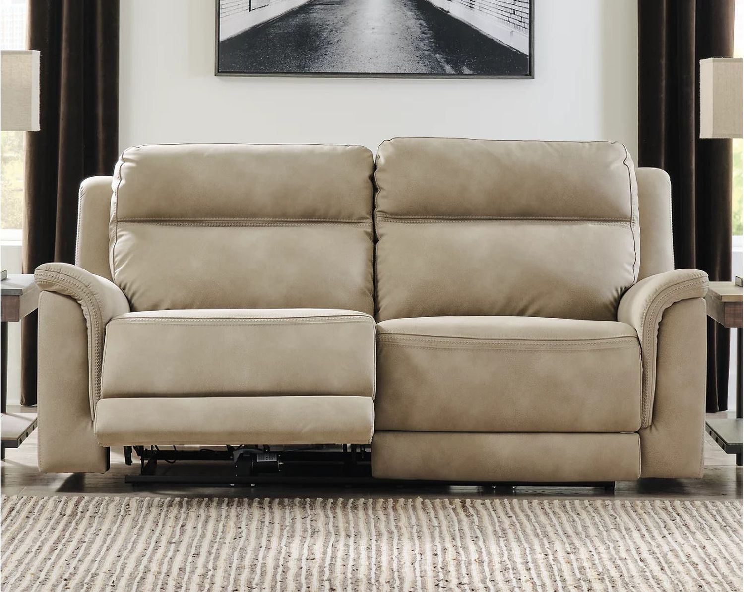 Next-Gen Durapella 2 Seat Power Reclining Sofa Adjustable Headrest In Sand 5930247