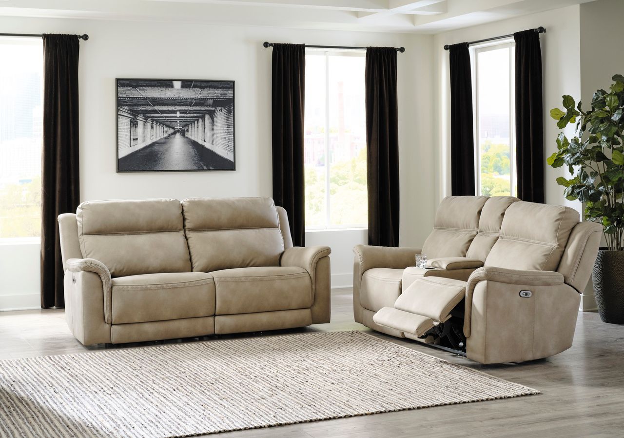 Next-Gen Durapella 2 Seat Power Reclining Sofa Adjustable Headrest In Sand 5930247