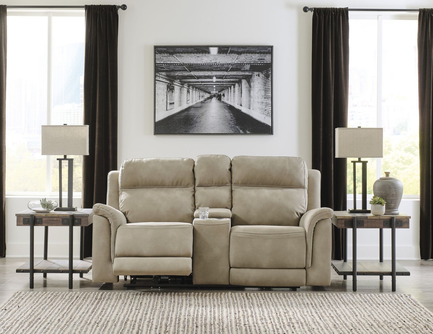 Next-Gen Durapella Power Reclining Living Room Set In Sand 59302U1