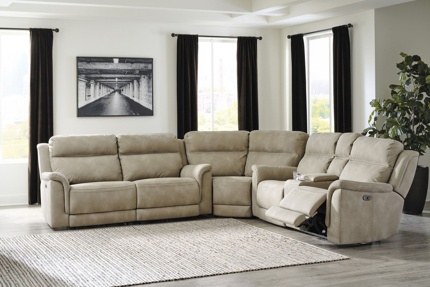 Next-Gen Durapella Power Reclining Living Room Set In Sand 59302U1