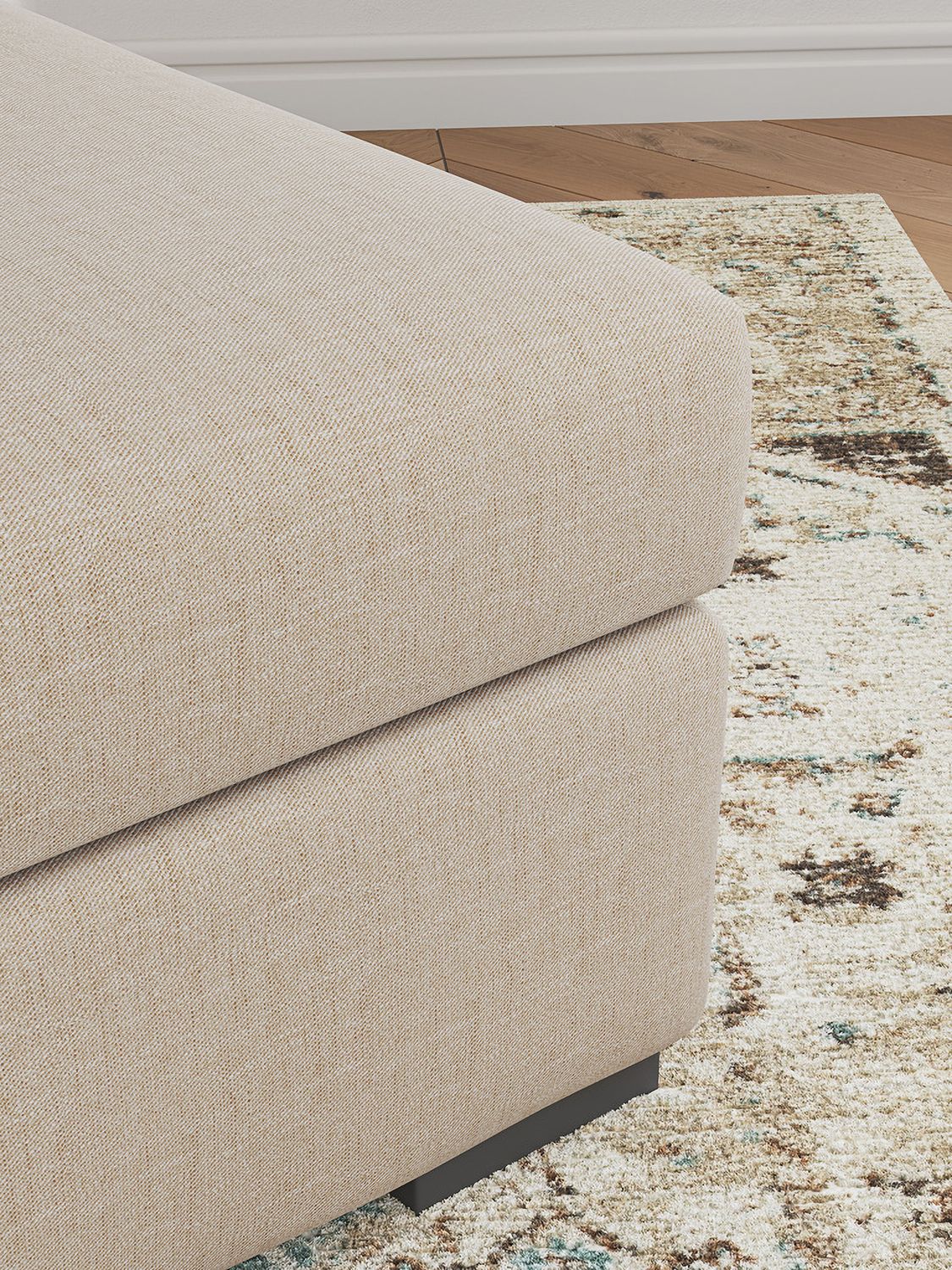 LadyMae Oversized Accent Ottoman In Twill 5940408