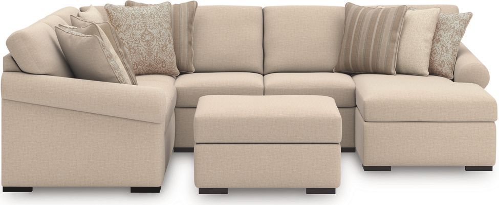 LadyMae 4-Piece Sectional with RAF Chaise In Twill 59404S3