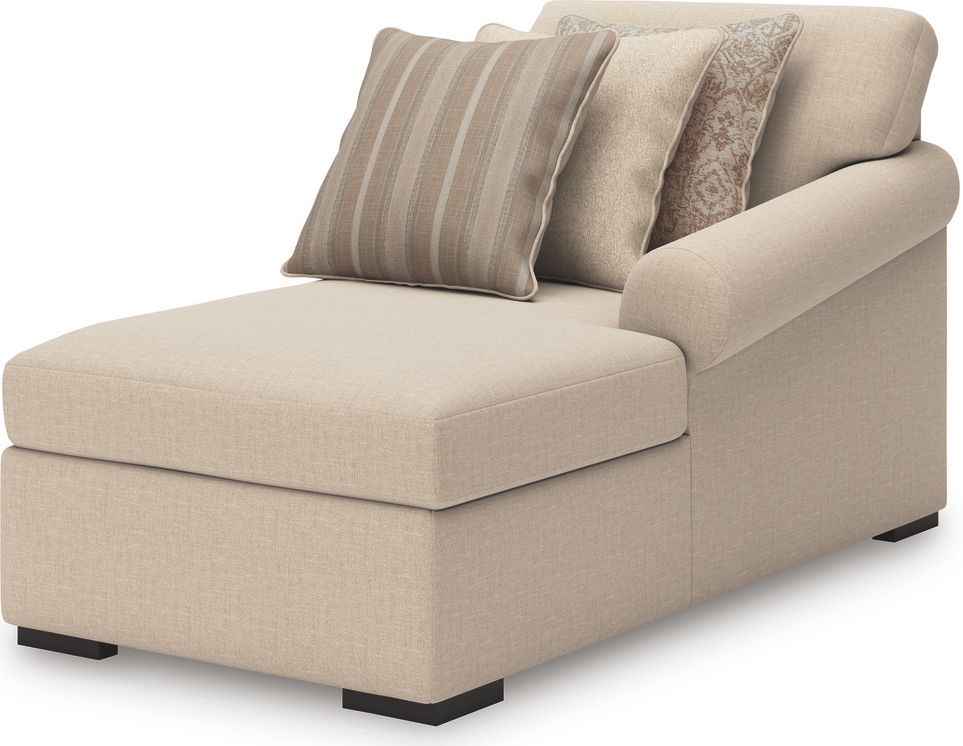 LadyMae 4-Piece Sectional with RAF Chaise In Twill 59404S3
