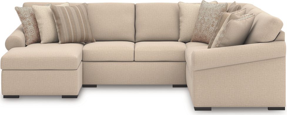 LadyMae 4-Piece Sectional with LAF Chaise In Twill 59404S7