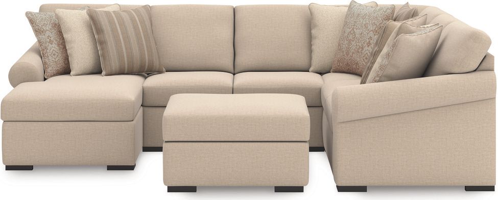 LadyMae 4-Piece Sectional with LAF Chaise In Twill 59404S7