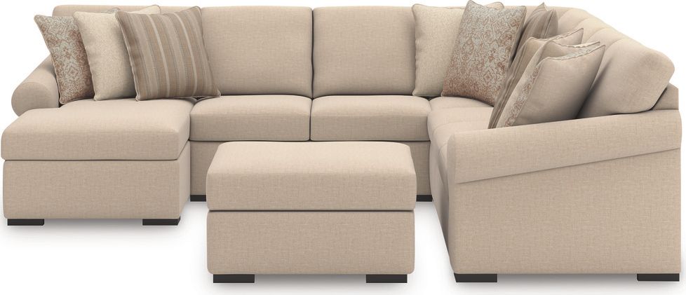 LadyMae 5-Piece Sectional with LAF Chaise In Twill 59404S8
