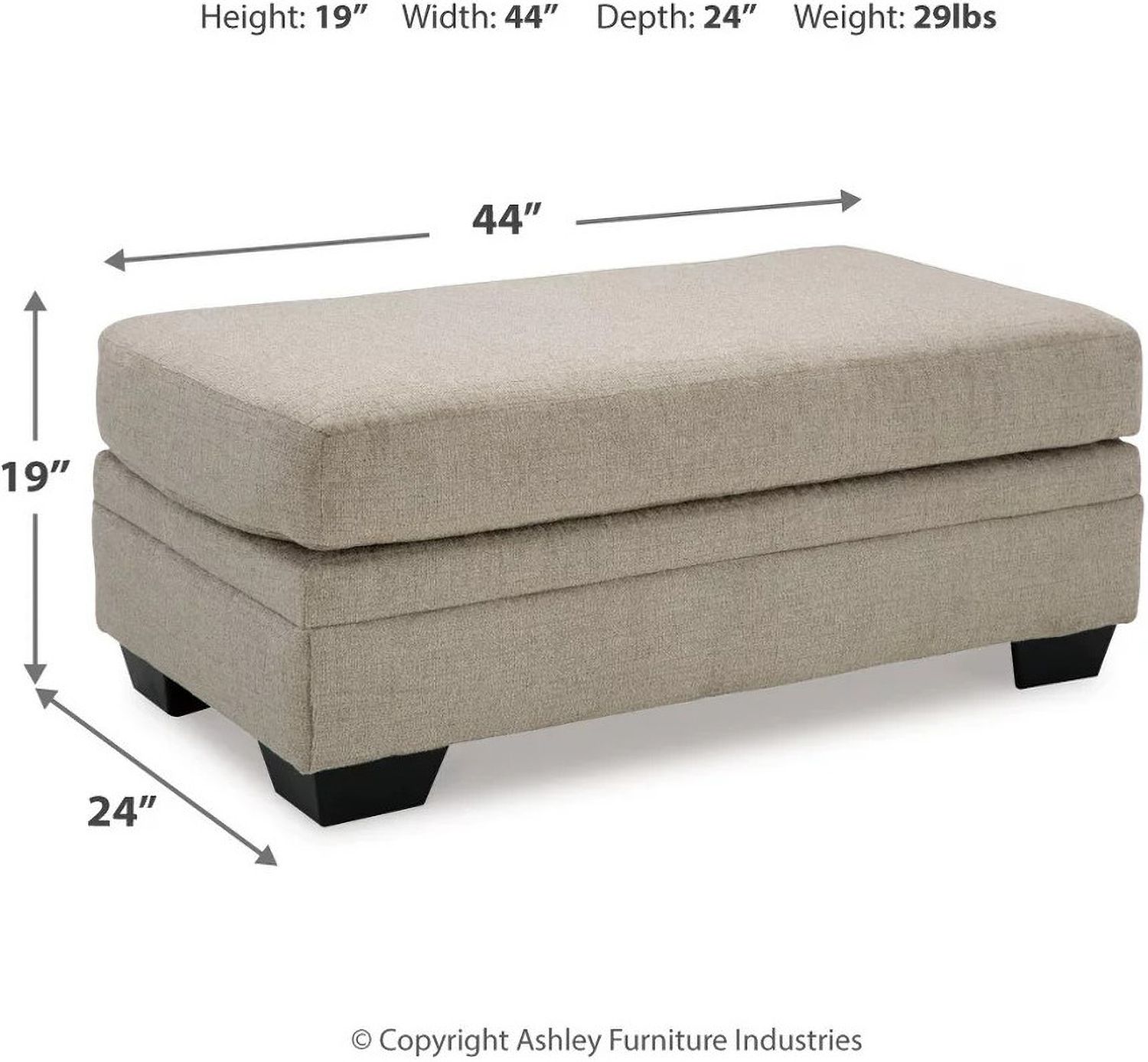 Stonemeade Ottoman In Taupe 5950414