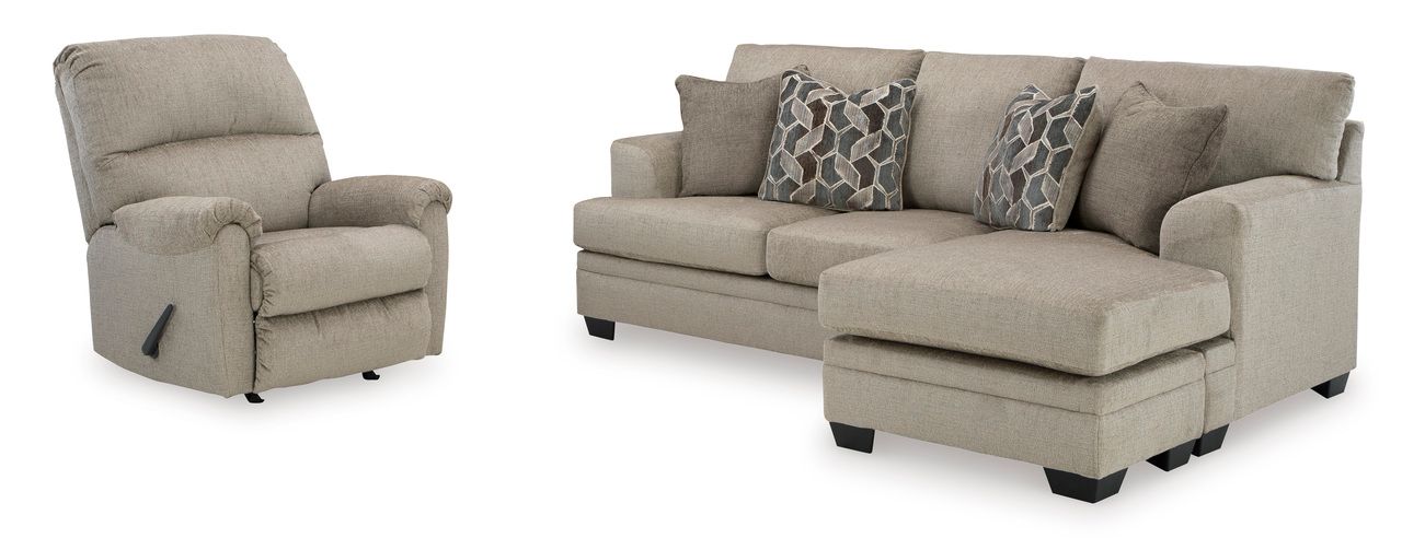Stonemeade Sofa Chaise In Taupe 5950418