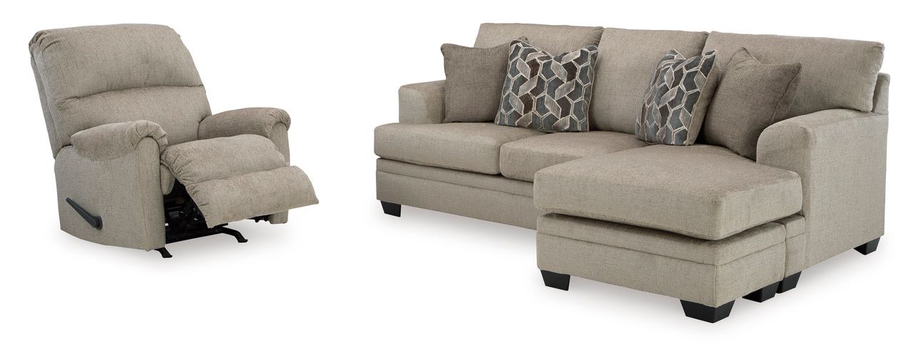 Stonemeade Sofa Chaise In Taupe 5950418