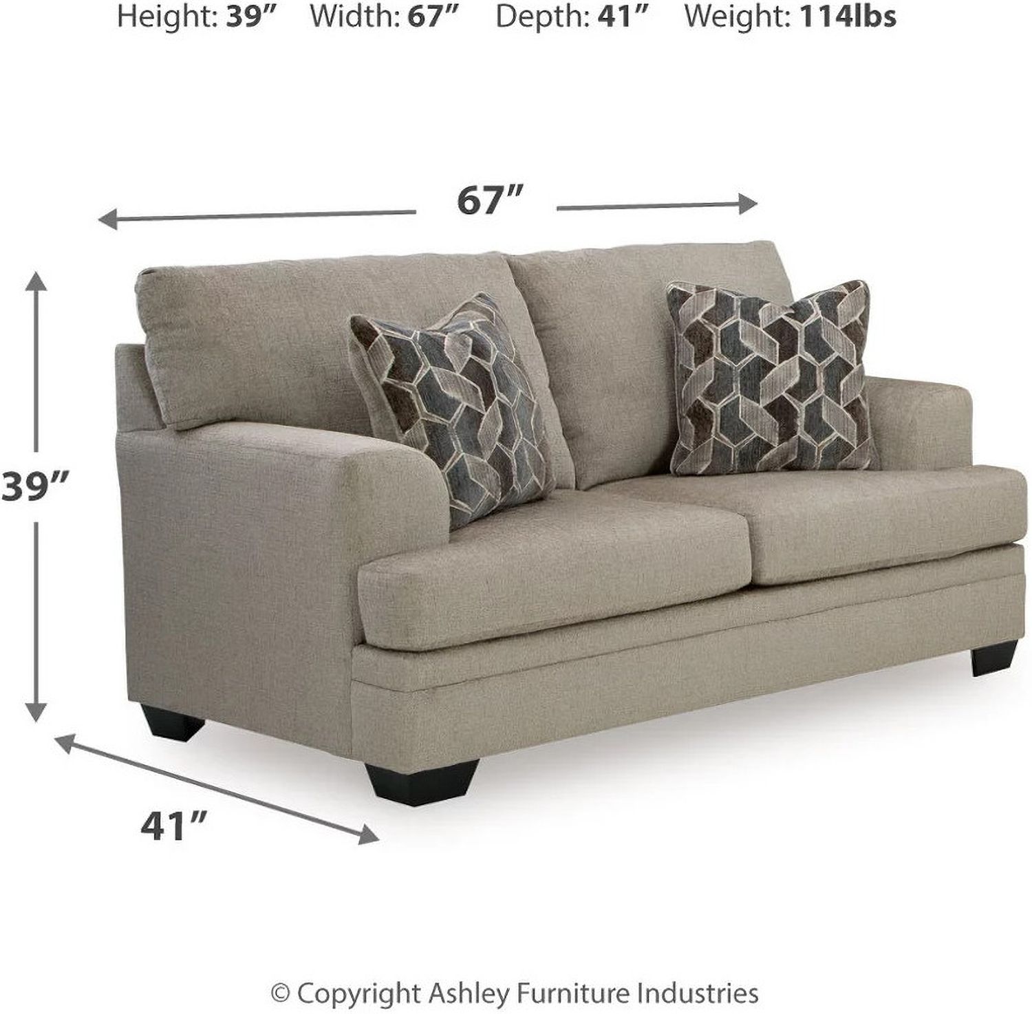 Stonemeade Loveseat In Taupe 5950435