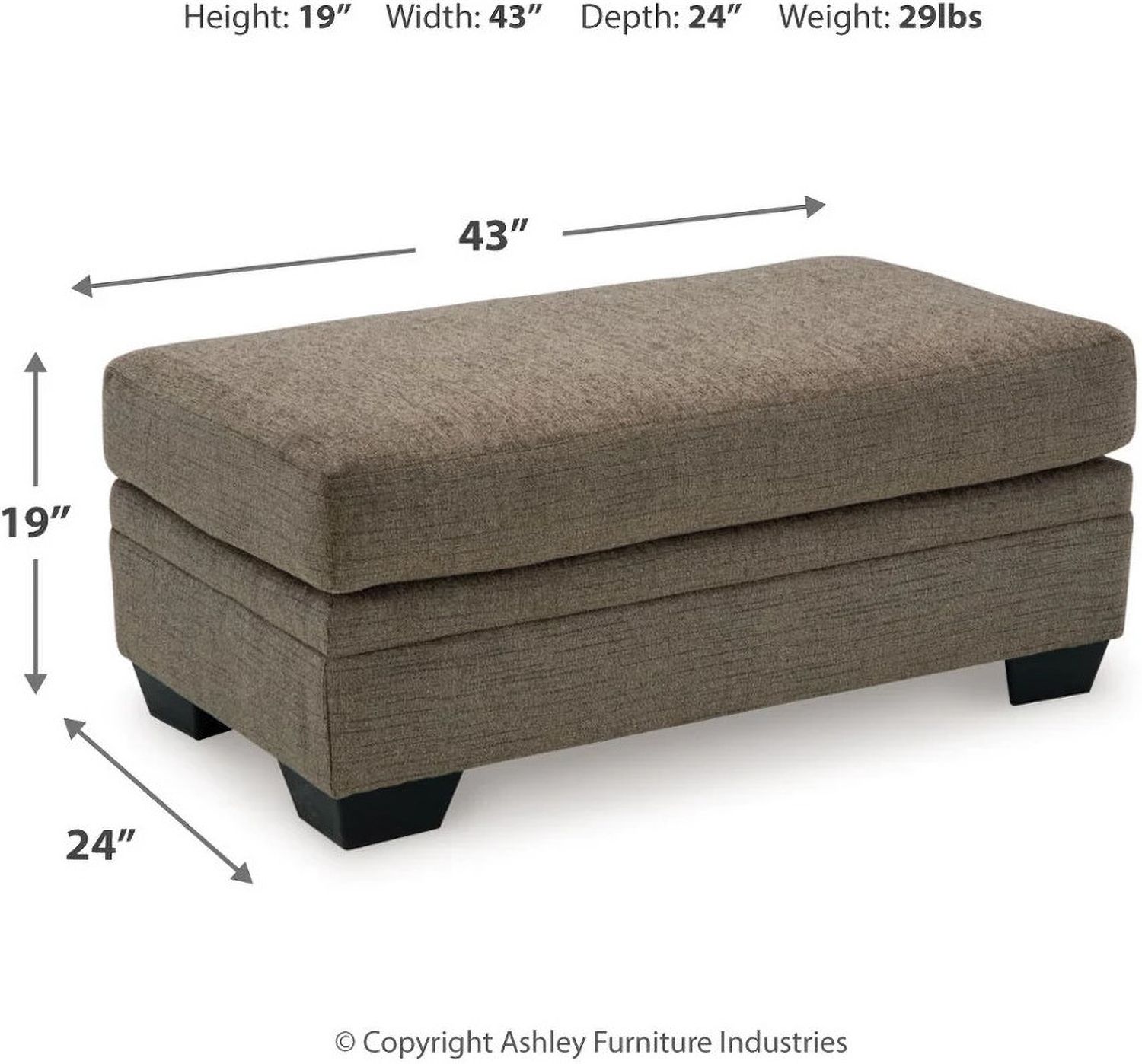 Stonemeade Ottoman In Nutmeg 5950514