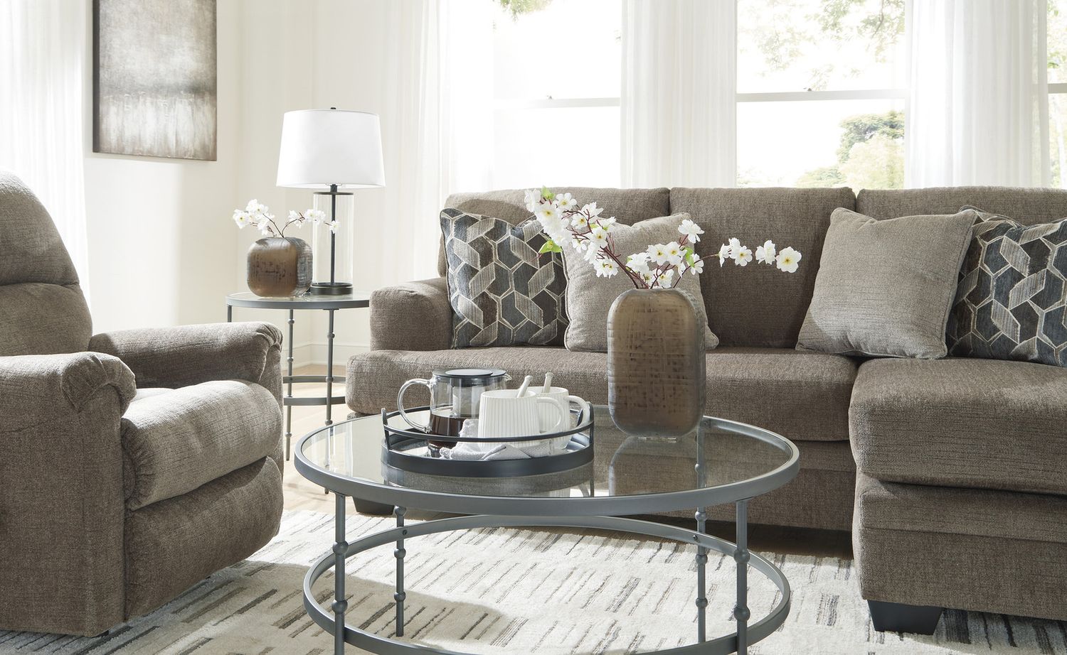 Stonemeade Sofa Chaise In Nutmeg 5950518