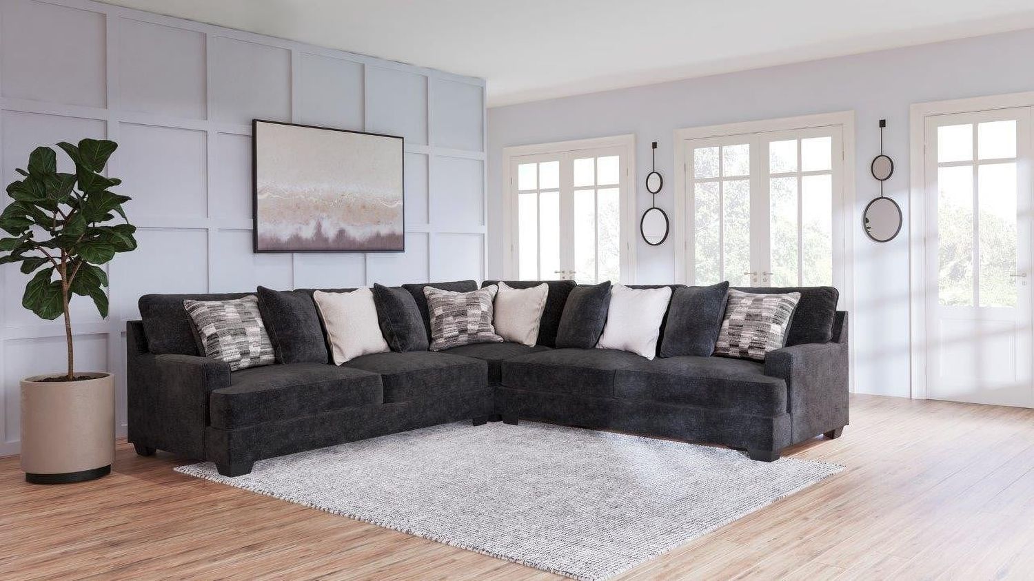 Lavernett 3-Piece Sectional In Charcoal 59603S1
