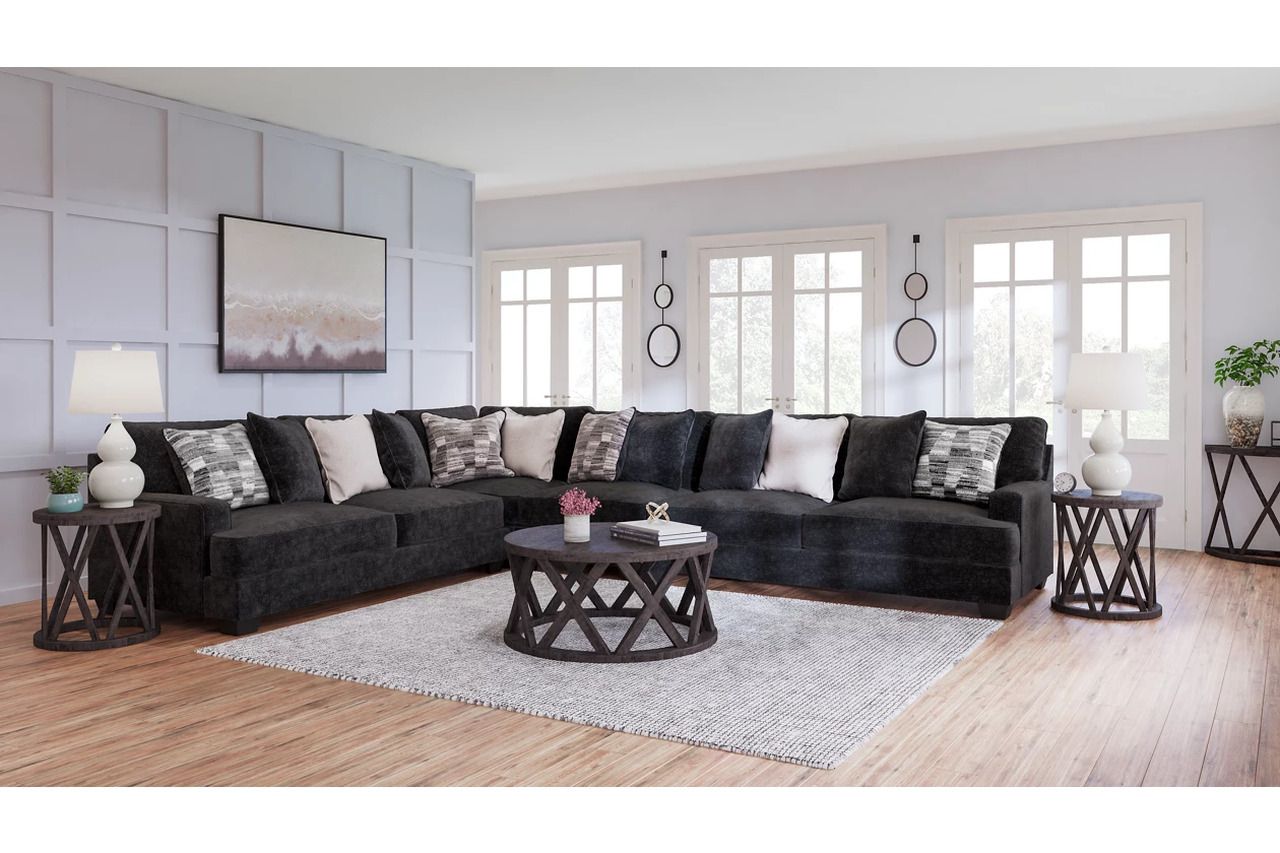 Lavernett 4-Piece Sectional In Charcoal 59603S2