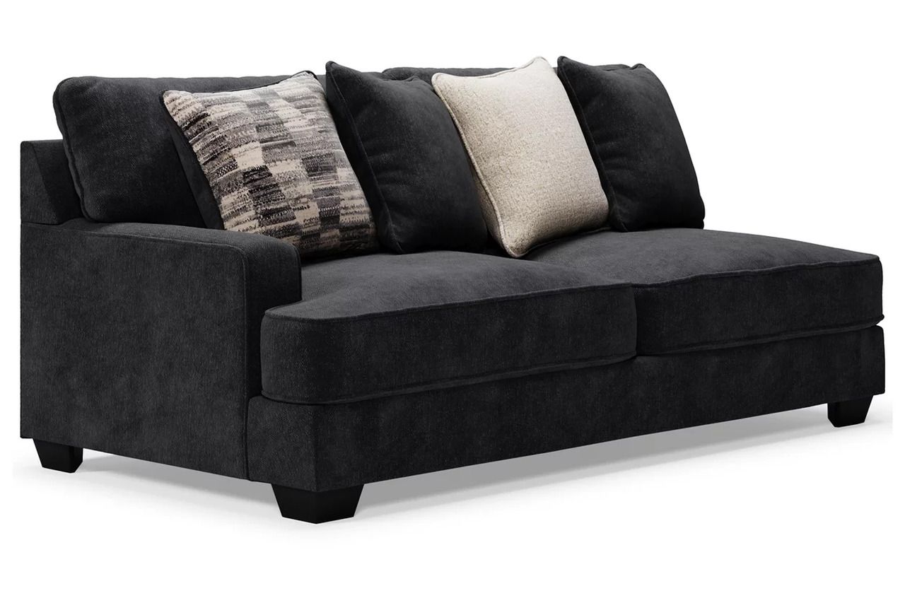Lavernett 4-Piece Sectional with Ottoman In Charcoal 59603U1