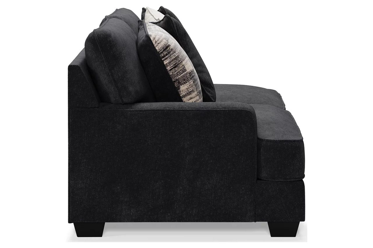 Lavernett 4-Piece Sectional with Ottoman In Charcoal 59603U1