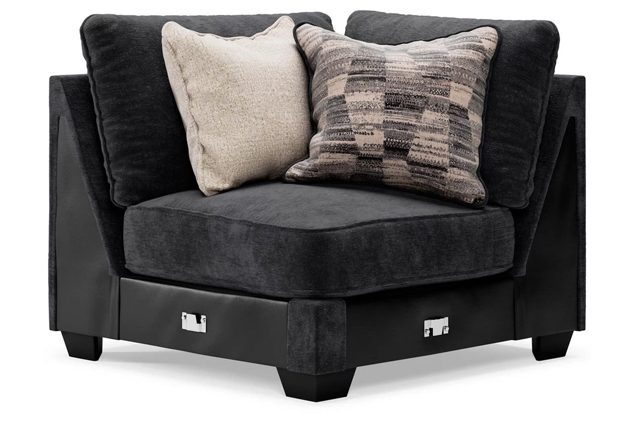 Lavernett 4-Piece Sectional with Ottoman In Charcoal 59603U1